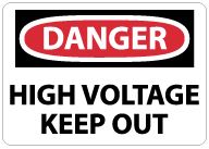 Danger High Voltage Keep Out Sign - Safety Signs